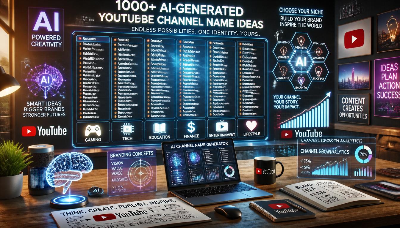 2500 AI YouTube Channel Name Ideas