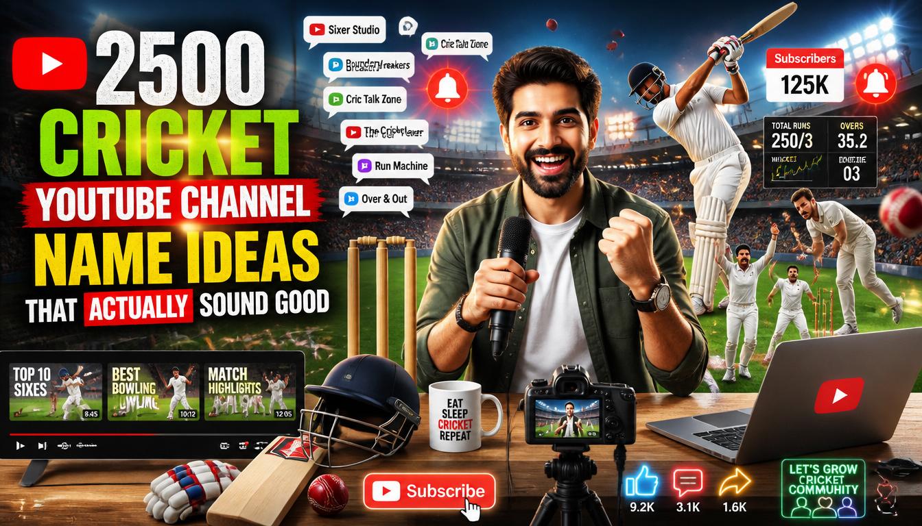 2500 Cricket YouTube Channel Name Ideas