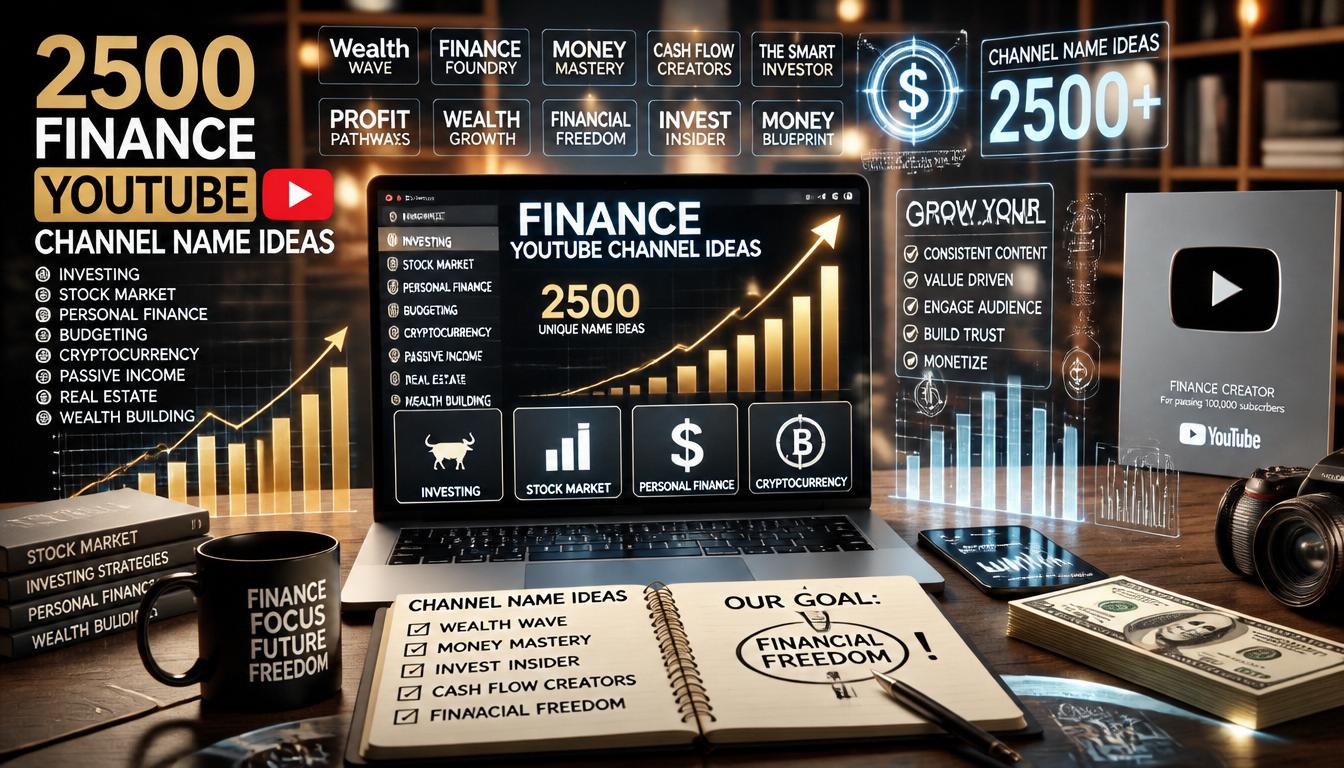 2500 Finance YouTube Channel Name Ideas
