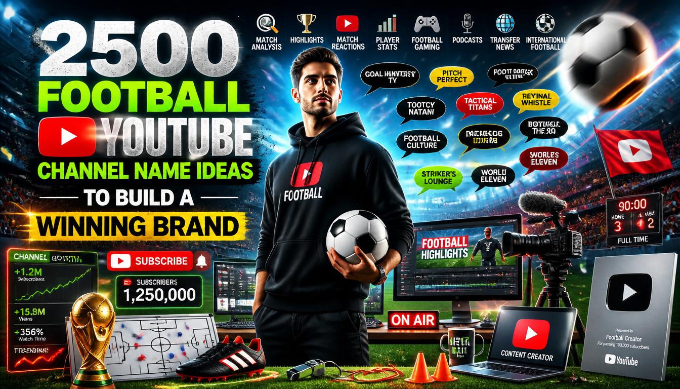 2500 Football YouTube Channel Name Ideas for 2026