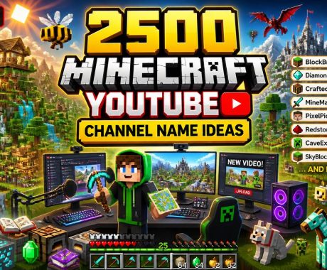 2500 Minecraft YouTube Channel Name Ideas