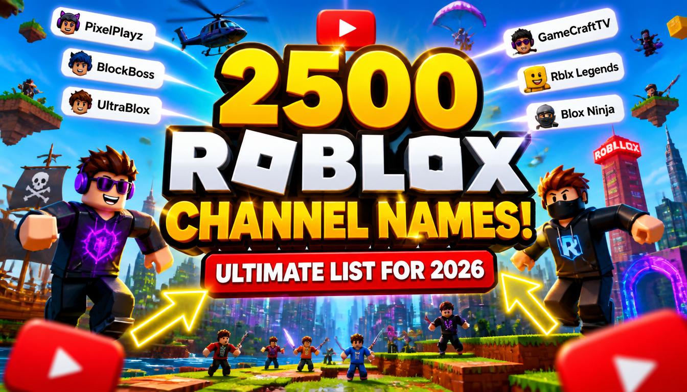 2500 Roblox YouTube Channel Name Ideas
