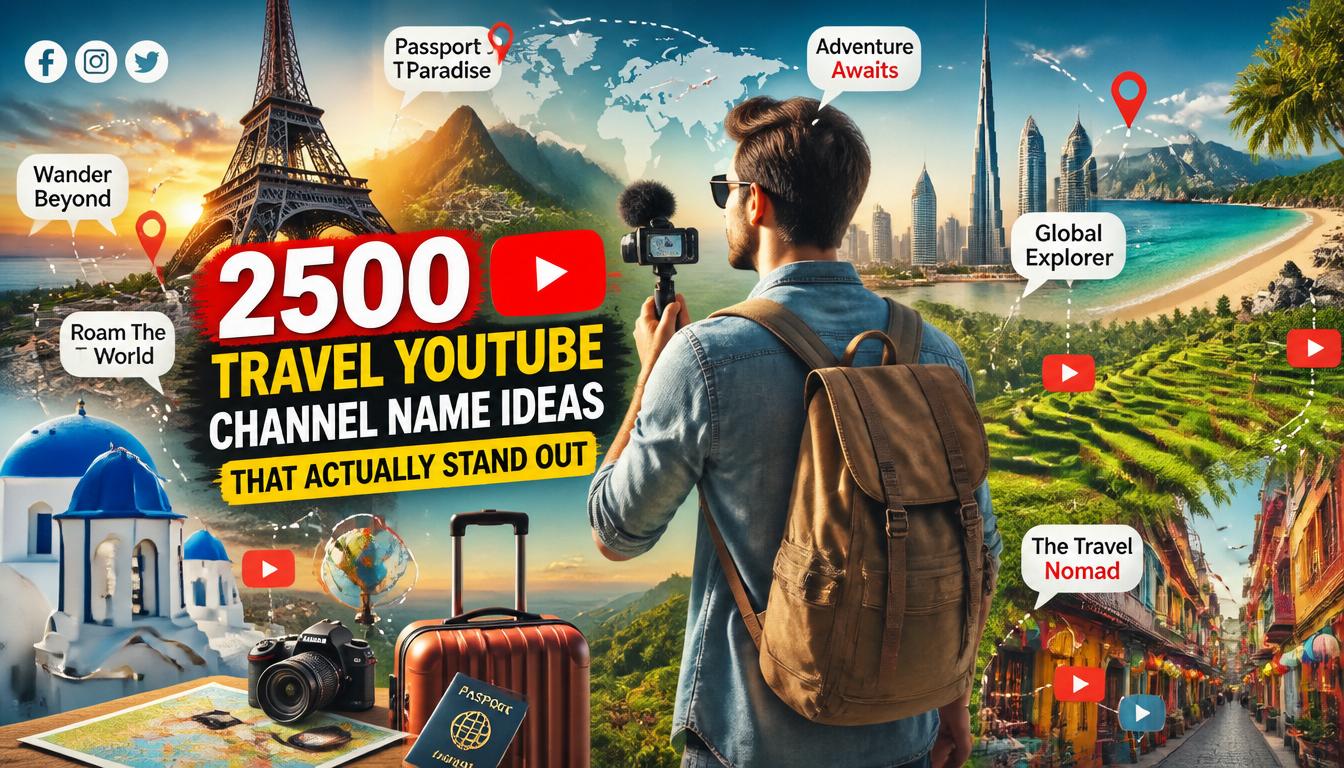 2500 Travel YouTube Channel Name Ideas That Actually Stand Out