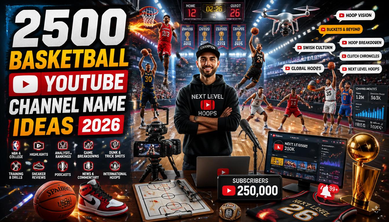 2500 Basketball YouTube Channel Name Ideas 2026