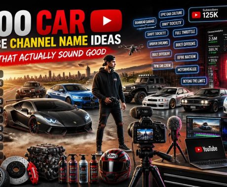 2500 Car YouTube Channel Name Ideas for Creators
