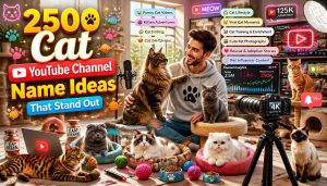 2500 Cat YouTube Channel Name Ideas for 2026