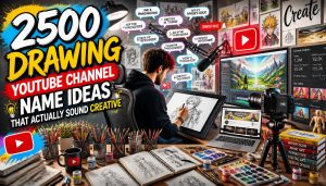 2500 Drawing YouTube Channel Name Ideas