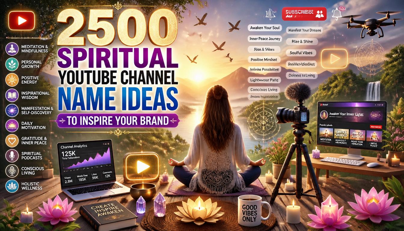 2500 Spiritual YouTube Channel Name Ideas