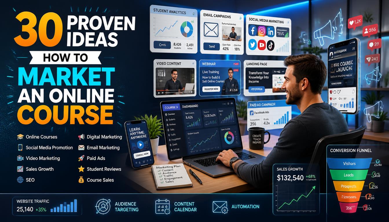 30 Proven Ideas How to Market an Online Course